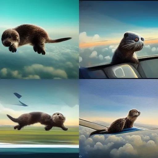 Nutrias en aviones recreadas por la IA