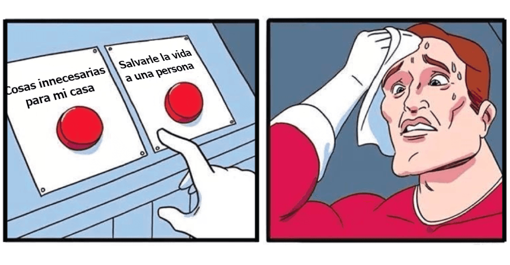 ¿Deberías salvar la vida de una persona o gastar tu dinero en cosas que no necesitas?